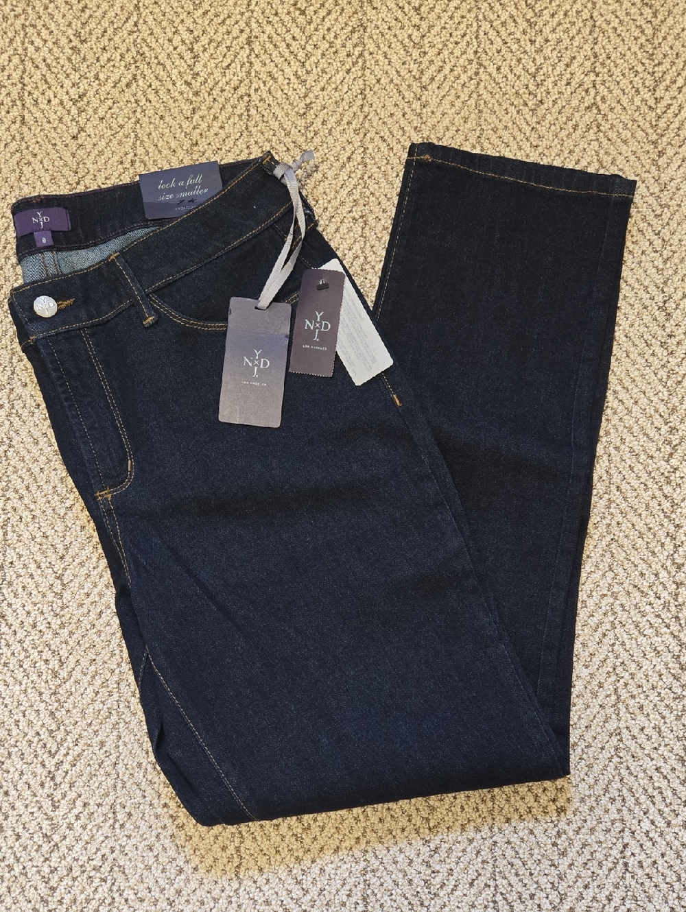 NWT NYDJ Ira Relaxed Ankle Straight-Leg Jeans Color Hancock Park